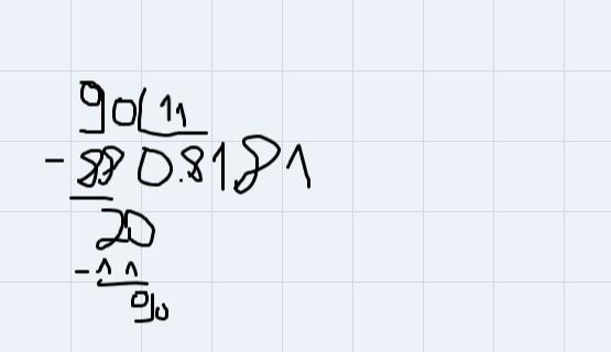 Convert the following fraction to a decimal. 9/11-example-1