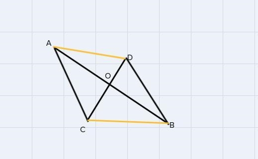 Given: AC=BD, and AB and CD bisect each other. Prove:-example-1