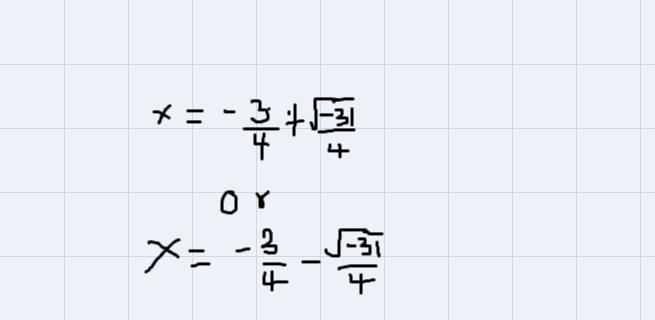 Solve the following quadratic equation using the quadratic formula. FORMULA IN PIC-example-2