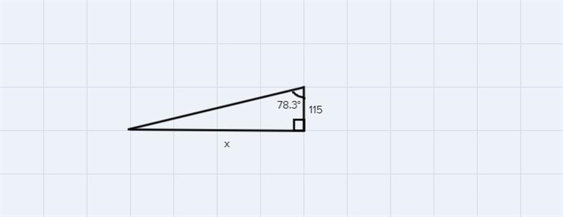 Find the measure of x.78.3°115ХX== [?]Round your answer to the nearest tenth.-example-1