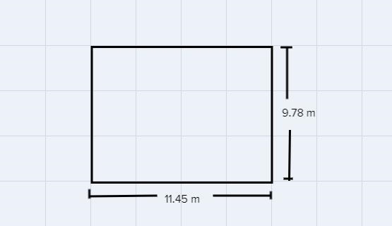 7. Erica has a rectangular living mom that is 9.78 meters loog Erum frumt to back-example-1