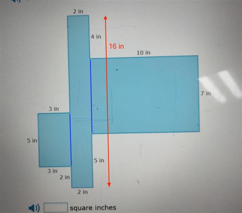 Part 23. NO LINKS!! What is the area of this figure?​-example-1