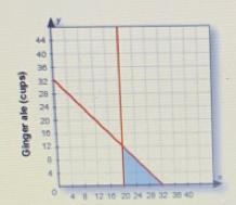 Identify the graph that represents the amounts of fruit juice and ginger ale she can-example-1