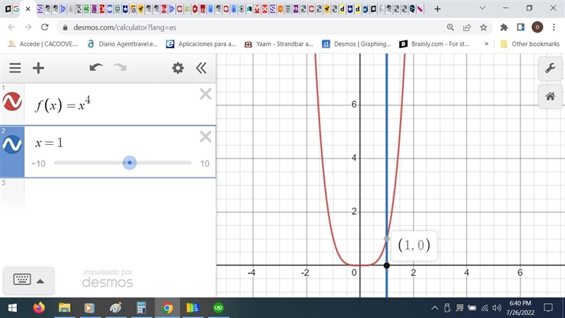 F(x) = x² over the interval [1,∞) This is one-to-one-example-1