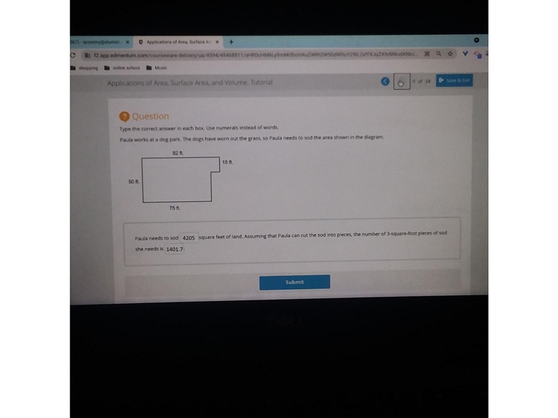 Question Type the correct answer in each box Use numerals instead of words. Paula-example-1