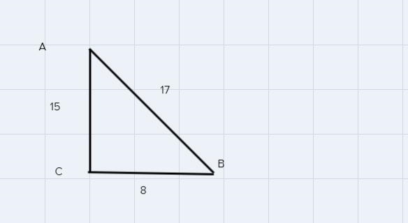 In right triangle ABC with right angle at C, find sin A, cos A and tan A, if side-example-1