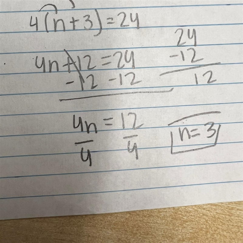 4(n+3)=24 solve for n-example-1