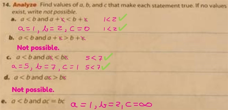 Find values of a,b,and c that make each statement true.If no values exist,write not-example-1