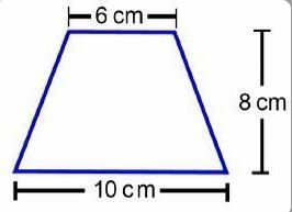 What is the area of the regular trapezoid below?A trapezoid has a base of 10 centimeters-example-1