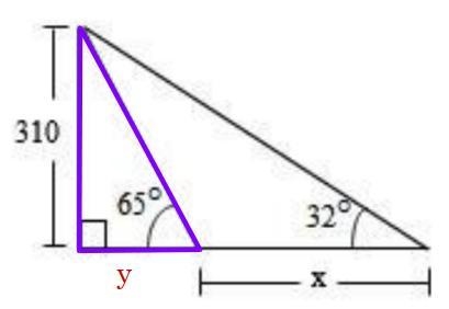 Find the length x to the nearest whole number-example-1