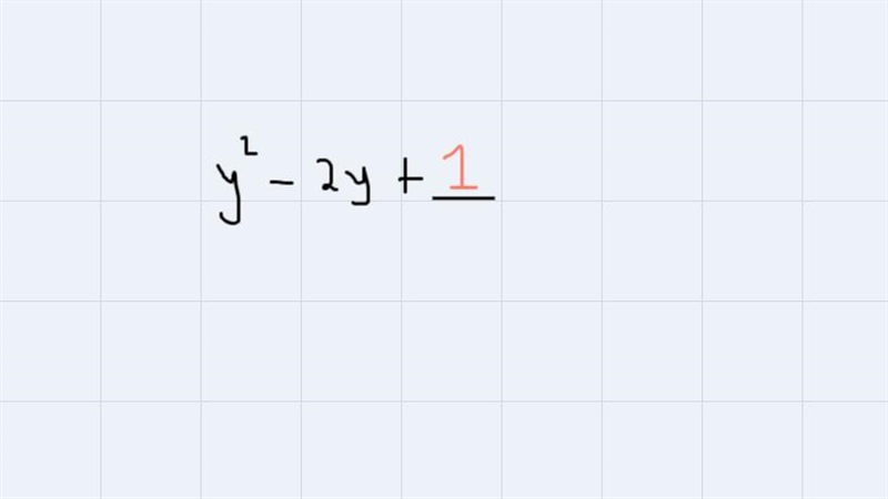 Fill in the blank to make the expression a perfect square?Y^2 - 2y + blank-example-1