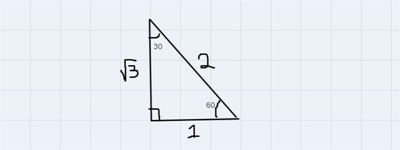 The side lengths of a 30-60-90 triangle are in the ratio 1: 3: 2. What is tan 30°? V-example-1