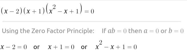 Which of the following are solutions to the equation X^4-2x³ + x = 2? 1. X=-1 II. X-example-1