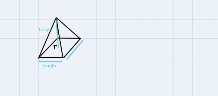 7) Find the volume of the following shapes: (i) Pyramid (ii) Cone 8 in loft Gin loft-example-1