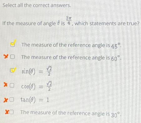 Select all the correct answers.3xIf the measure of angle 8 is , which statements are-example-2