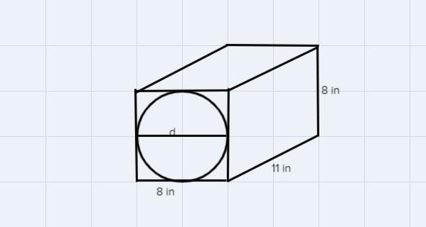 A rectangular box is 8 in. wide, 8 in. tall, and 11 in. long. What is the diameter-example-1