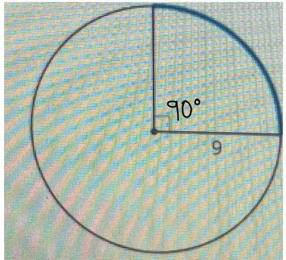 How would I find the length of the arc in this circle? I need to know how to use Pi-example-1