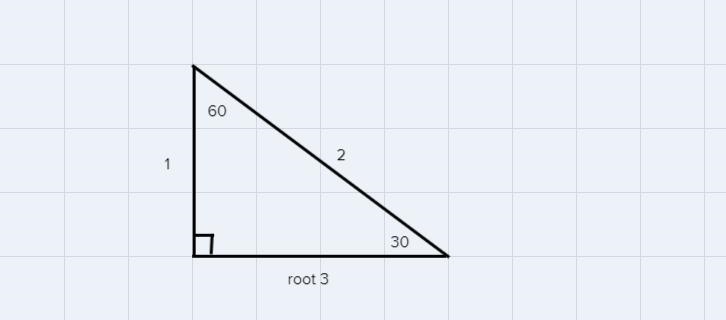 The side lengths of a 30-60-90 triangle are in the ratio 1:root3:2. What is sin 60°?-example-1