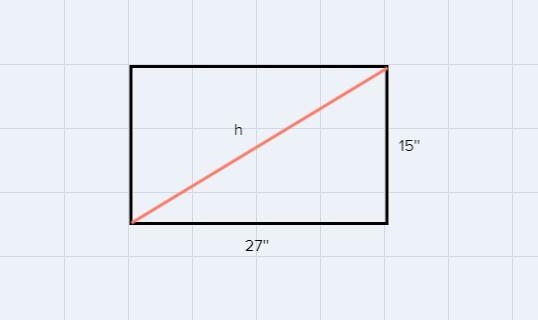 . Which size would you see on the box for a new television whose screen measures 27inches-example-1