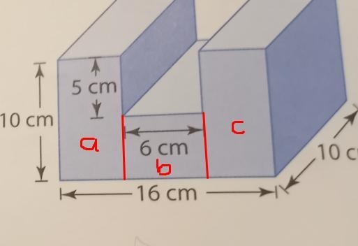 21. a) A wooden block is formed in the shape shown by cutting a right rectangular-example-1