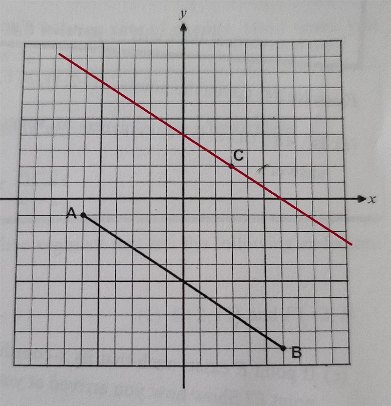 on the diagram below draw a line that passes through point C and is parrallel to AB-example-2