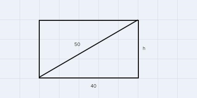 Joseph owns a 50 inch TV and it measures 50 inch on the diagonal. if the television-example-1