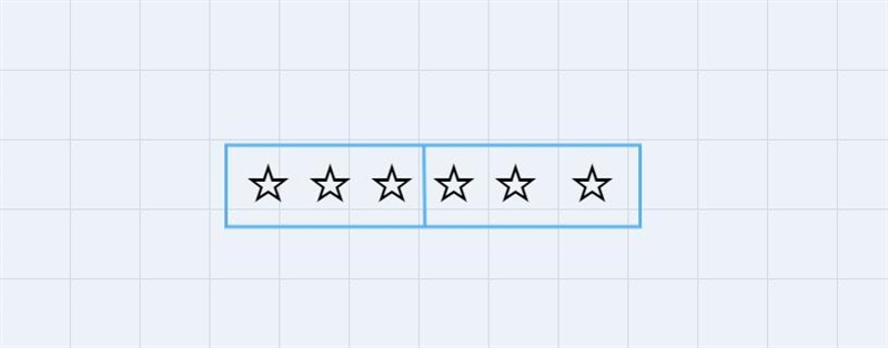 Fractional part of a set Grade 3 Fractions Worksheet Divide the stars into 3 equal-example-2