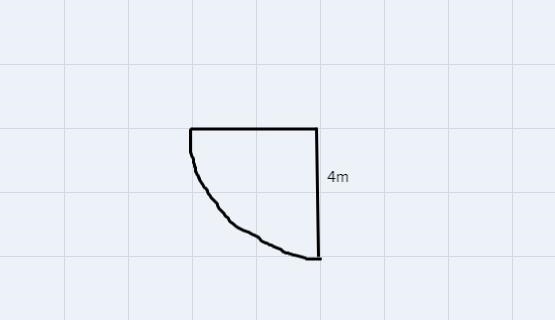 use pi = 3.14 to complete the following . the area of the quarter circle is approximately-example-1