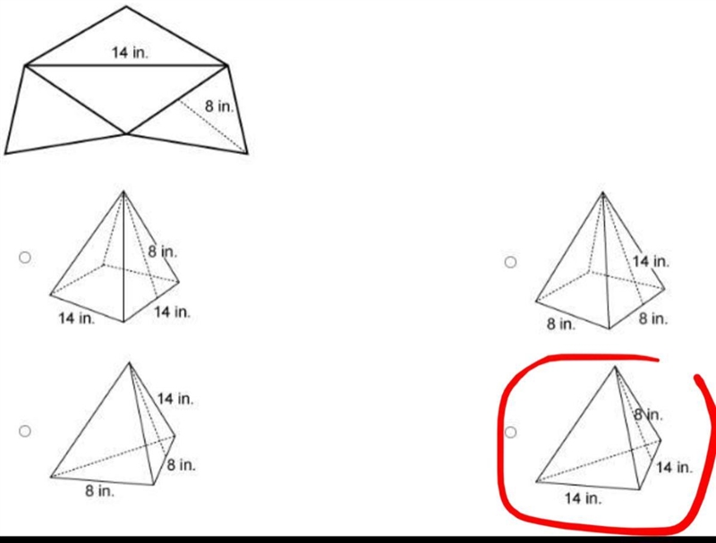 Which figure can be formed from the net?-example-1