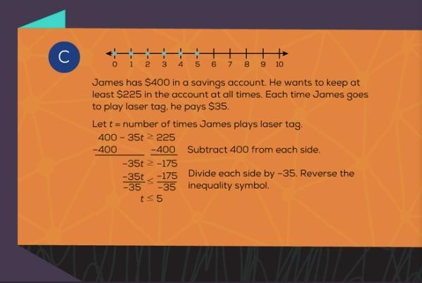 James has $400 in a savings account. He wants to keep at least $225 in the account-example-1