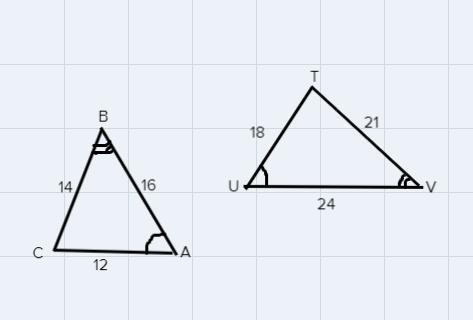 Determine whether each pair of figured i’d similar. If so, write the similarity statement-example-1