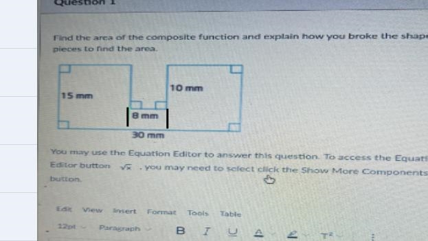 Find the area of the composite function and explain how you broke the shape intopieces-example-1