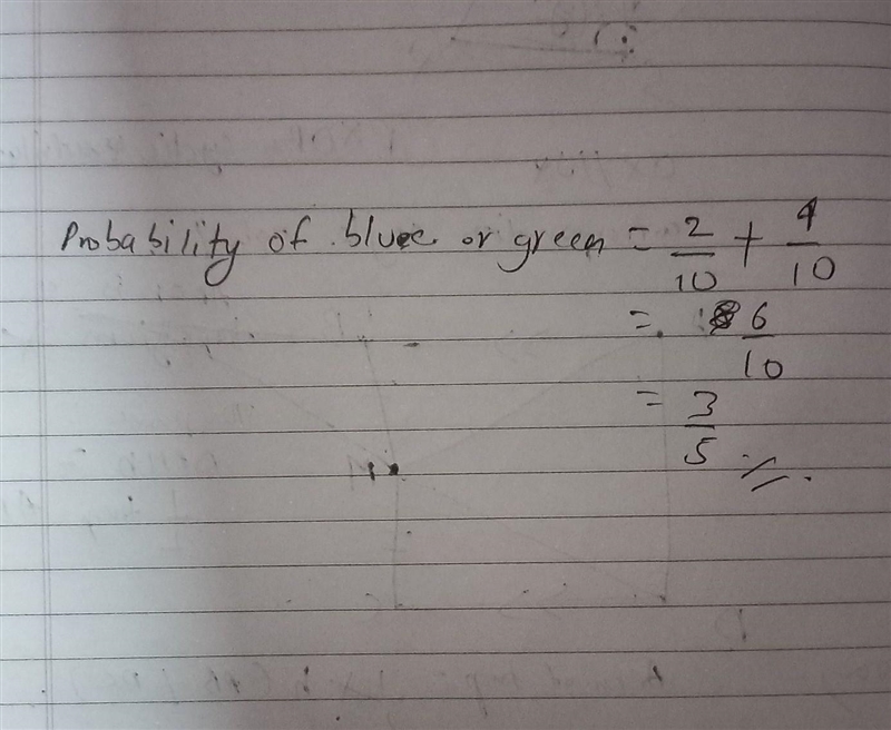 7th grade math probability Super easy (Look at picture)-example-1