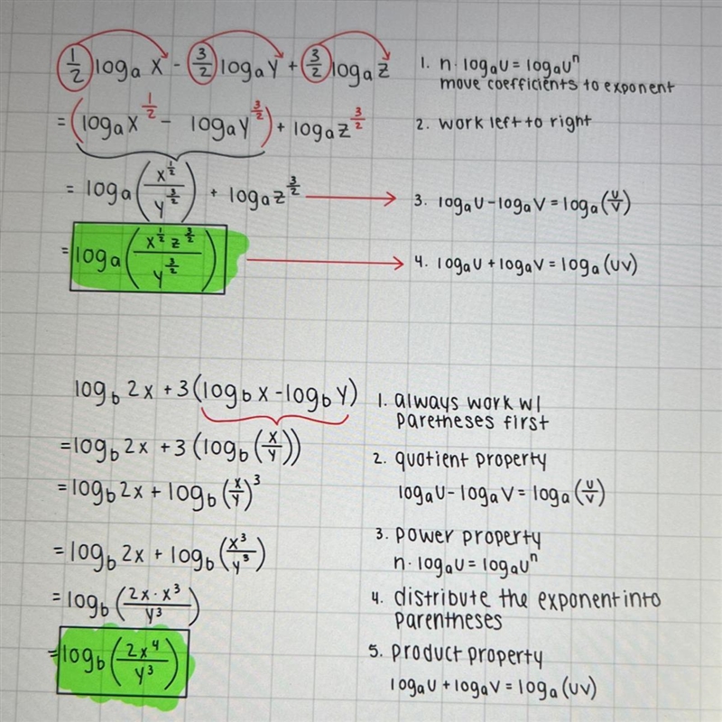 Write as single logarithm-example-1