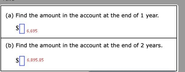 Suppose that $6500 is placed in an account that pays 3% interest compounded each year-example-1