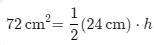 8 cmA = 72 cm8 cm7 cmh16 cmfind the height of h of the trapezoid-example-2