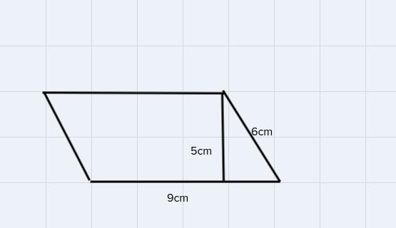 This is a parallelogram. 5 mi. 6 mi. 9 mi.What is the area of the parallelogram?-example-1