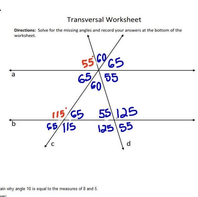 The angles don't show but 1 is 55 and angle 7 is 115-example-1