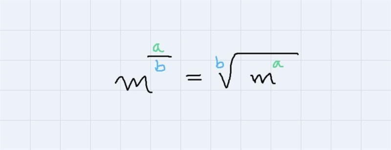 Convert the rational expression to radical form.m2/3A)m2B)m3C)m2/3D)m3-example-1