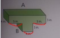 Find the unknown dimensions and the volume of the composed figure. А A 4 in. 5 in-example-1