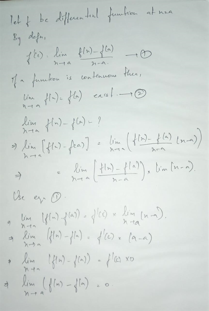 Prove that every differentiable function is continuous-example-1