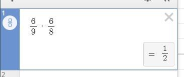 What is 6 over 9 times 6 over 8 equal-example-1