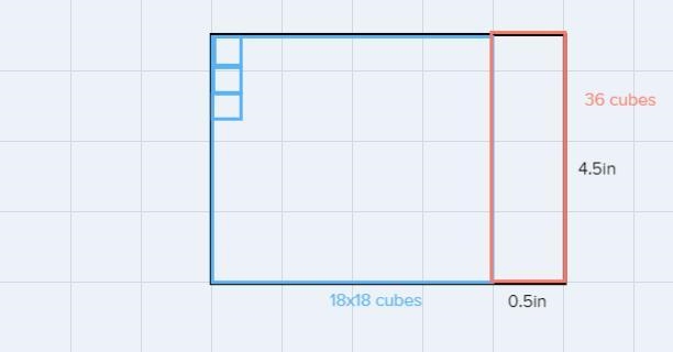 Small cubes with edge lengths of inch will be packed into the right rectangleprism-example-1