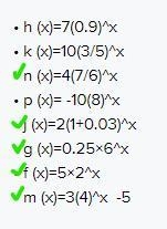 From the list below, indicate which exponential function represents an increasing-example-3