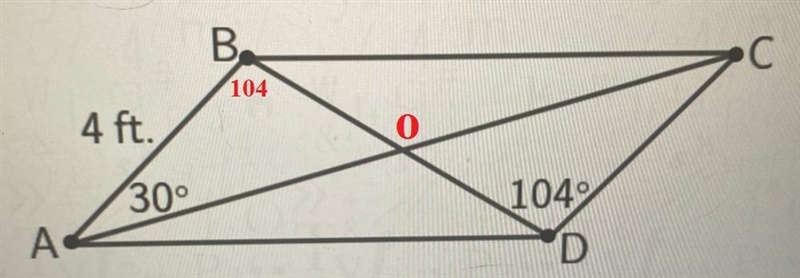 TRIGONOMETRY Find the length of the longer diagonal of this parallelogram round to-example-1