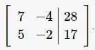 Identify the augmented matrix for the system of equations and the solution using row-example-1