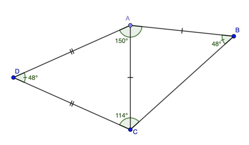 For the square ABCD, it is known that | AB| = | AC| and |DA| = |DC| and corner ABC-example-1