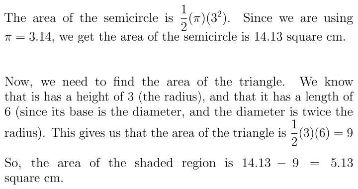 Espanol - 9 1 2 P4 8 3 5 6 A triangle is placed in a semicircle with a radius of 3 yd-example-1