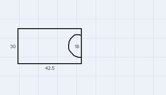 A park walkway surrounds a fountain as shown. Find the area of the walkway. Round-example-1