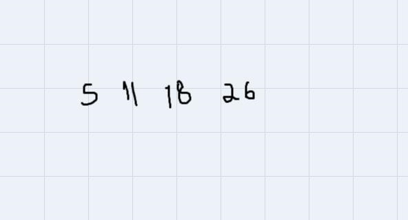 Sequence of numbers 5,11,18,26-example-1